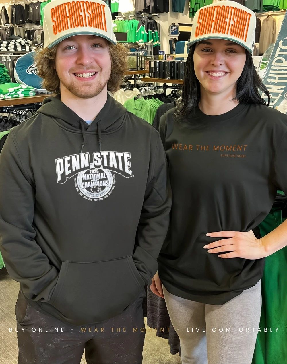 Penn State 2026 14X Wrestling National Champs logo shirt