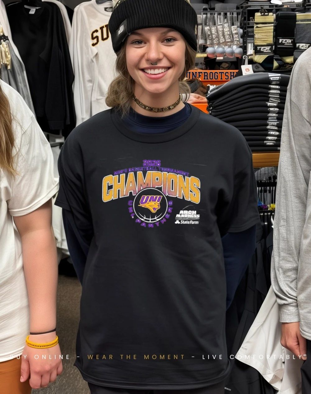 Northern Iowa Panthers 2026 MVC Men’s Basketball Tournament Champions logo shirt