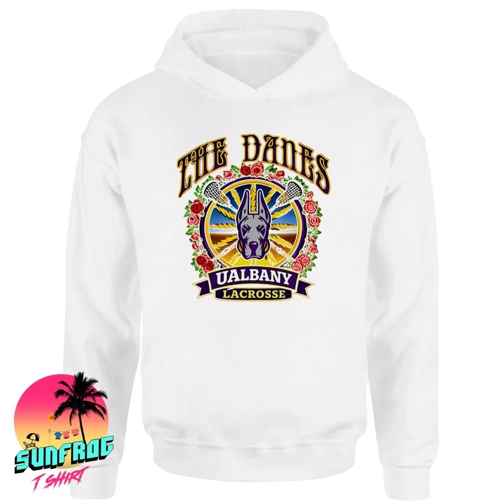 UAlbany Lacrosse Greatful Danes Commemorative logo shirt