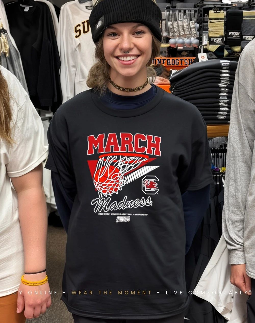 South Carolina Gamecocks WBB 2026 March Madness Retro Swish shirt
