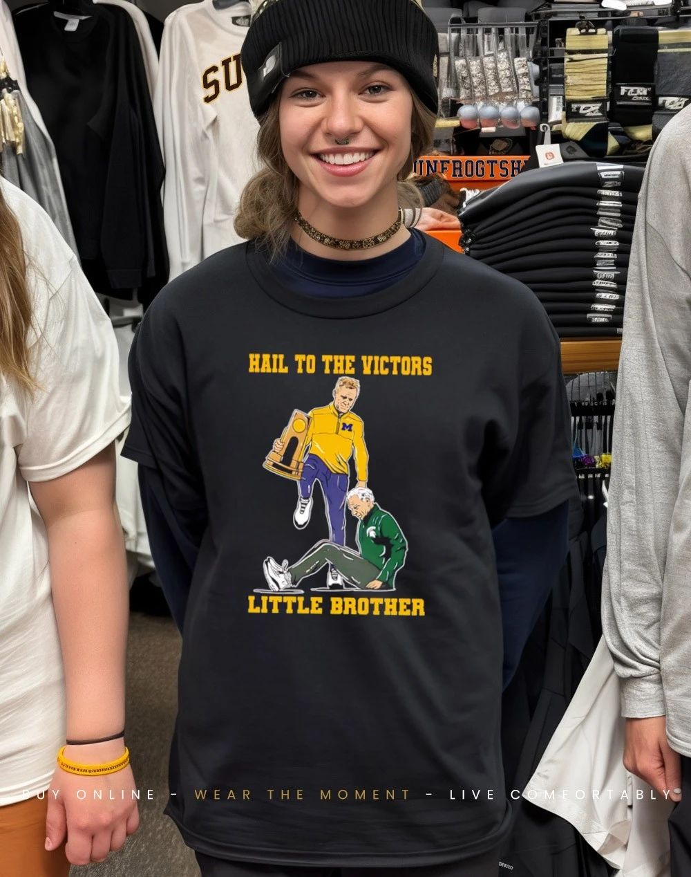 Michigan Wolverines Men’s Basketball National Champions 2026 Hail to the Victors Little Brother shirt