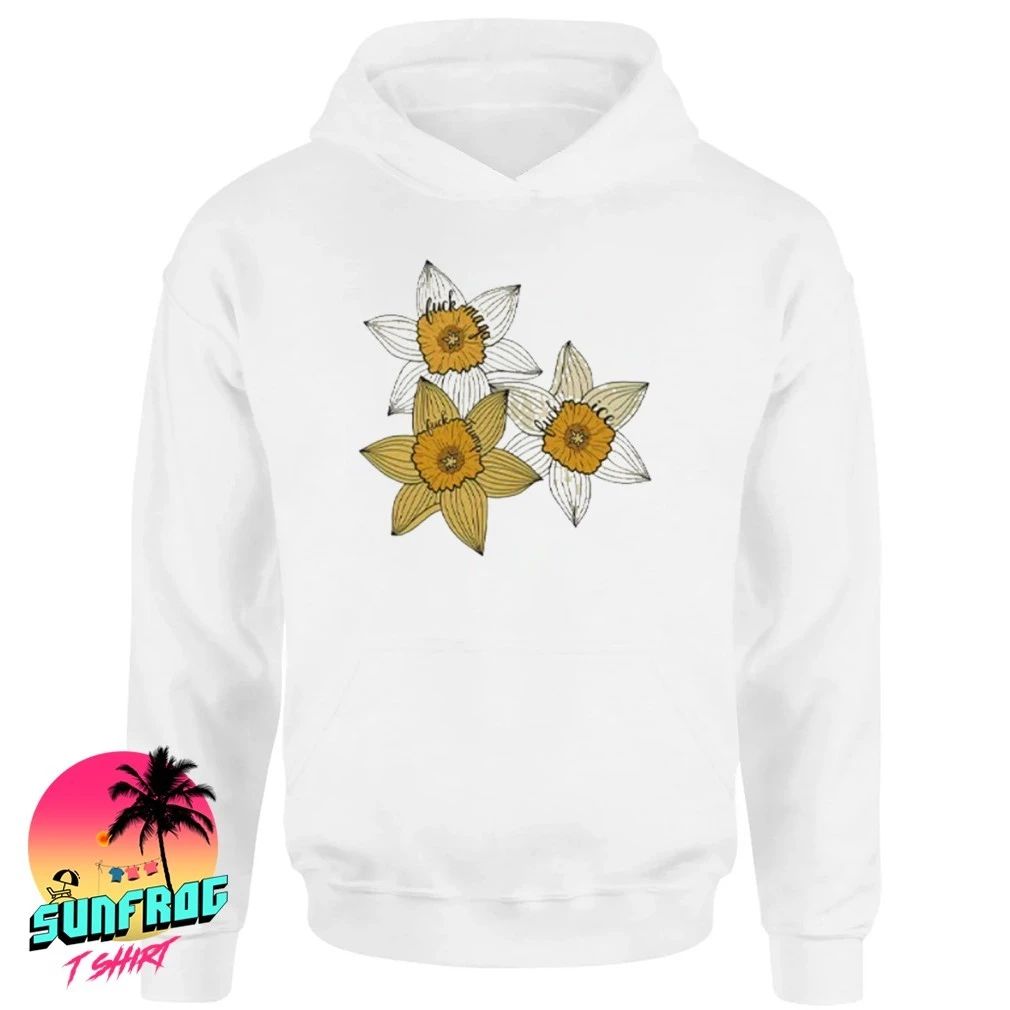 Fuck MAGA Fuck Trump Fuck ICE Yellow Daffodil Trio Shirt