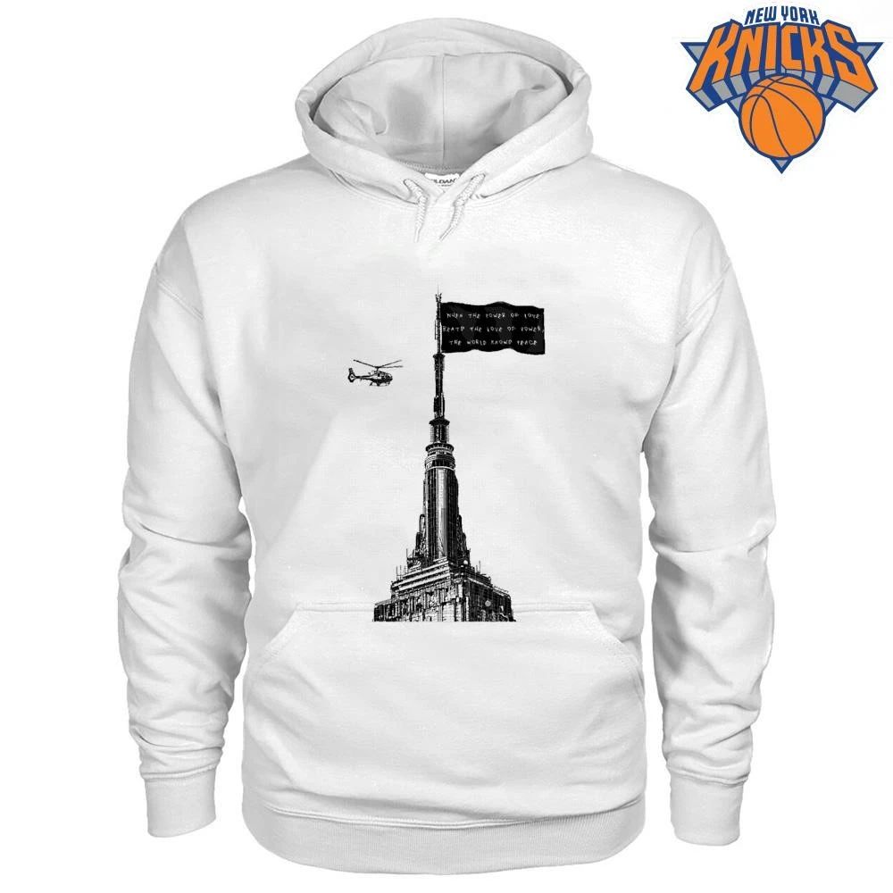 When The Power Of Love Beats The Love Of Power Empire State Building Flag Helicopter Shirt