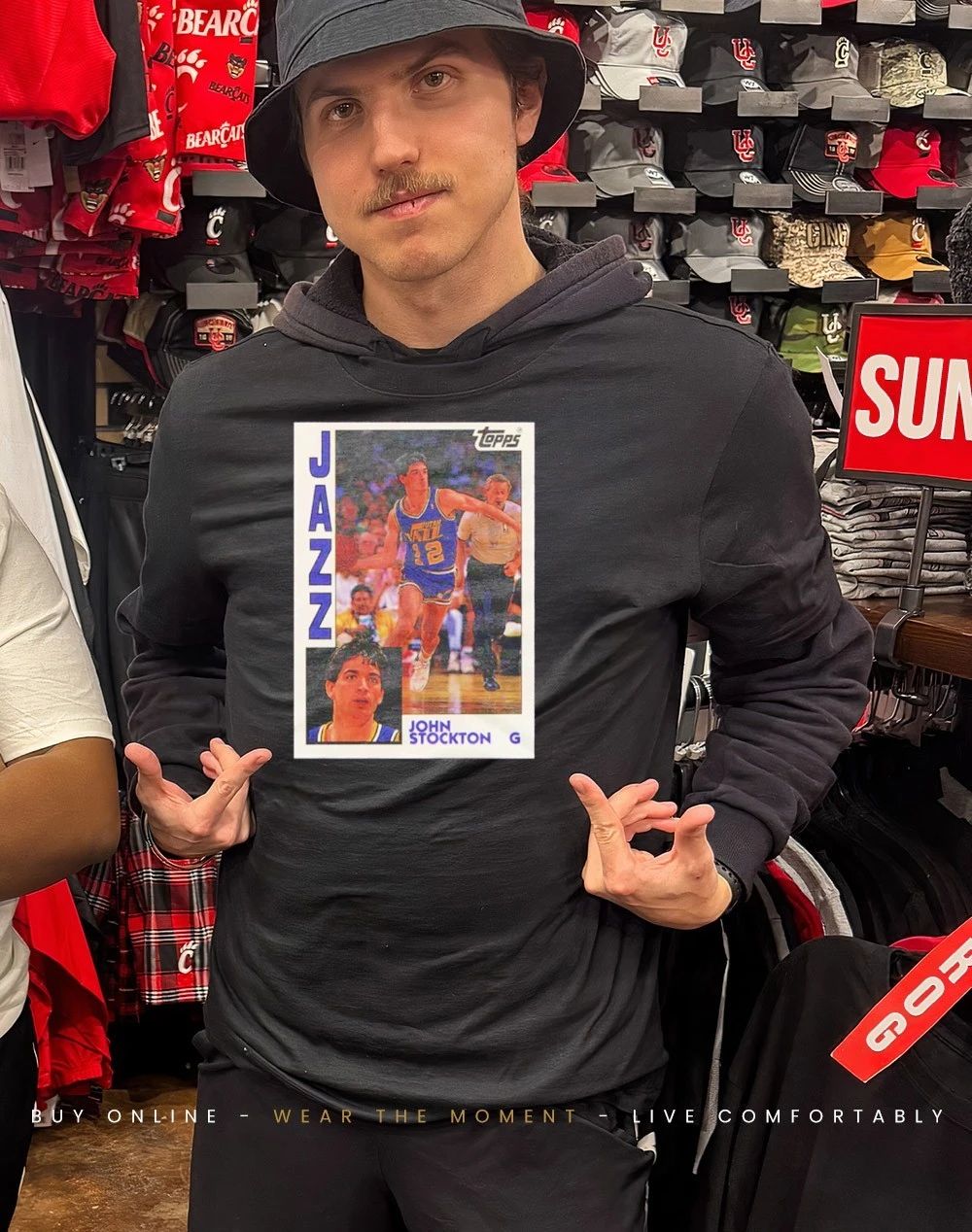 John Stockton Jazz 1992 Topps Basketball Legendary Card shirt