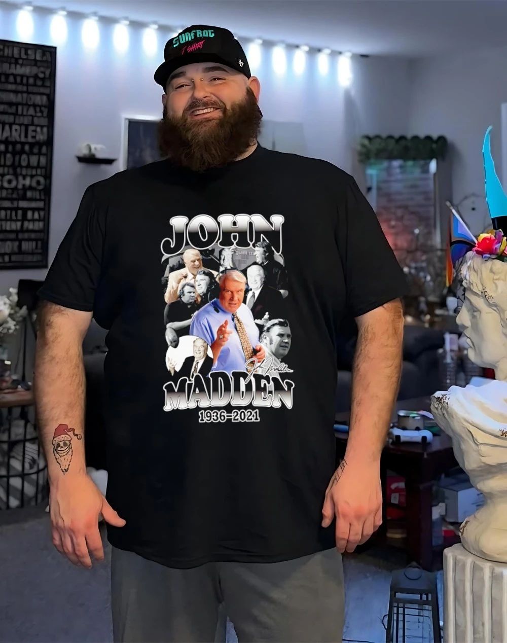 Kenneth Walker John Madden 1936 2021 signature hirt