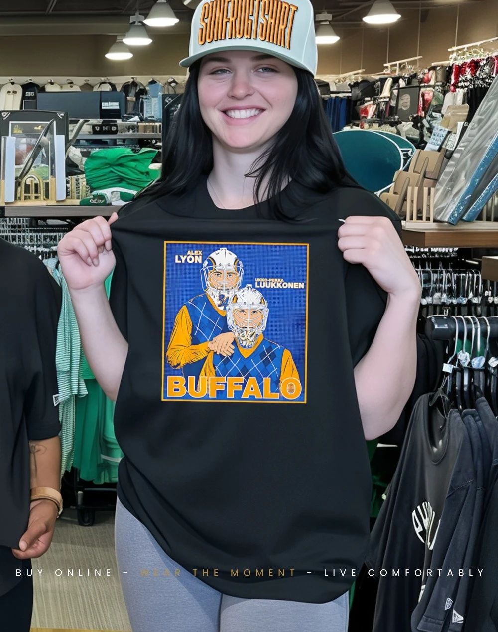 Alex Lyon & Ukko-Pekka Luukkonen Buffalo hockey Family Portrait shirt