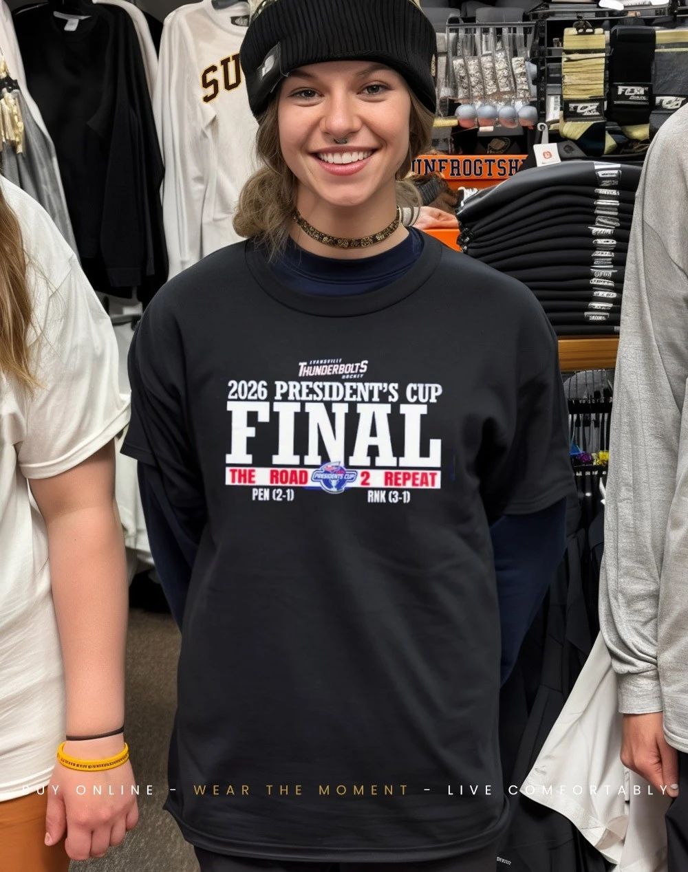 Evansville Thunderbolts 2026 President’s Cup Final The Road 2 Repeat shirt