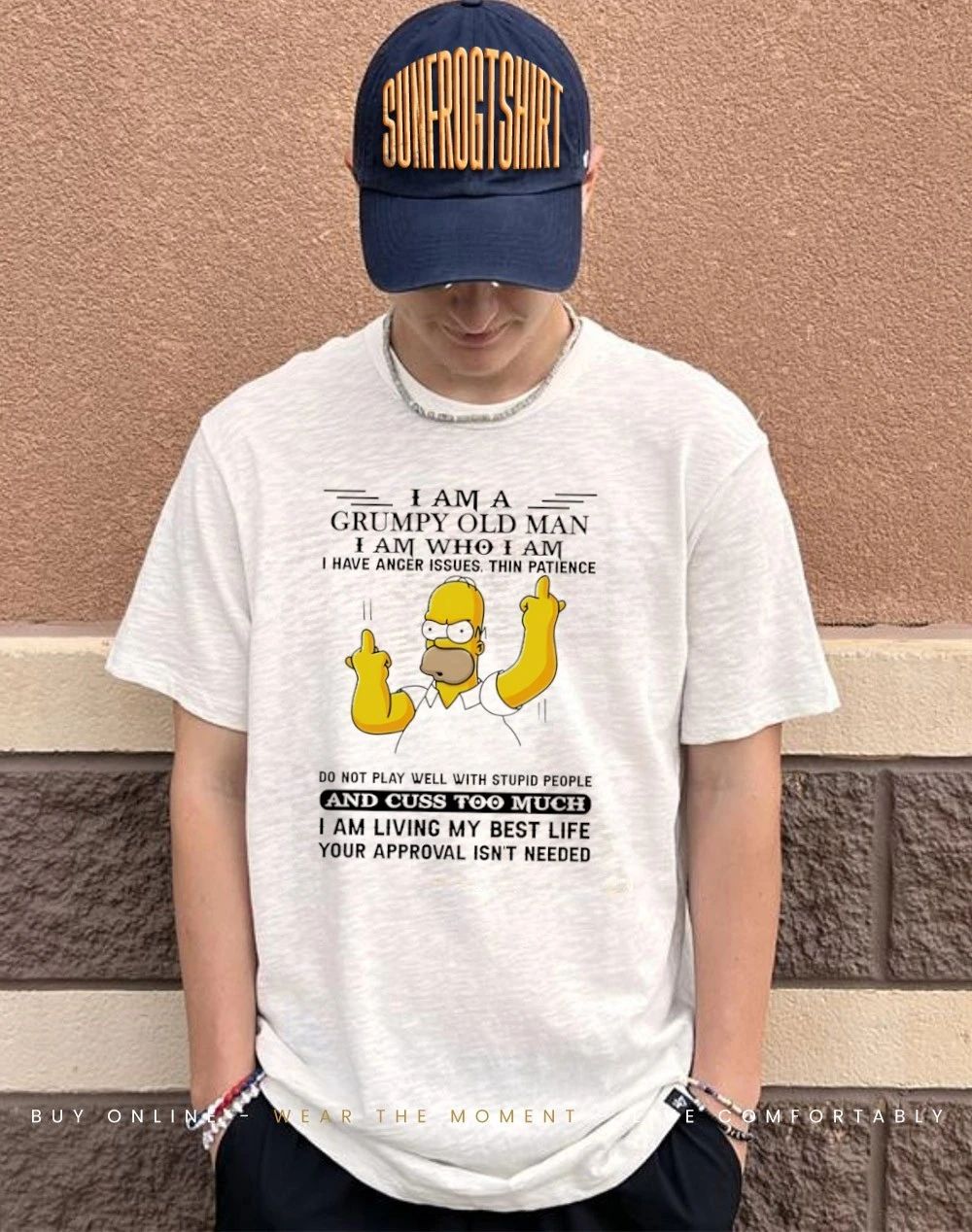 Simpsons I am a grumpy old man I am who I am shirt