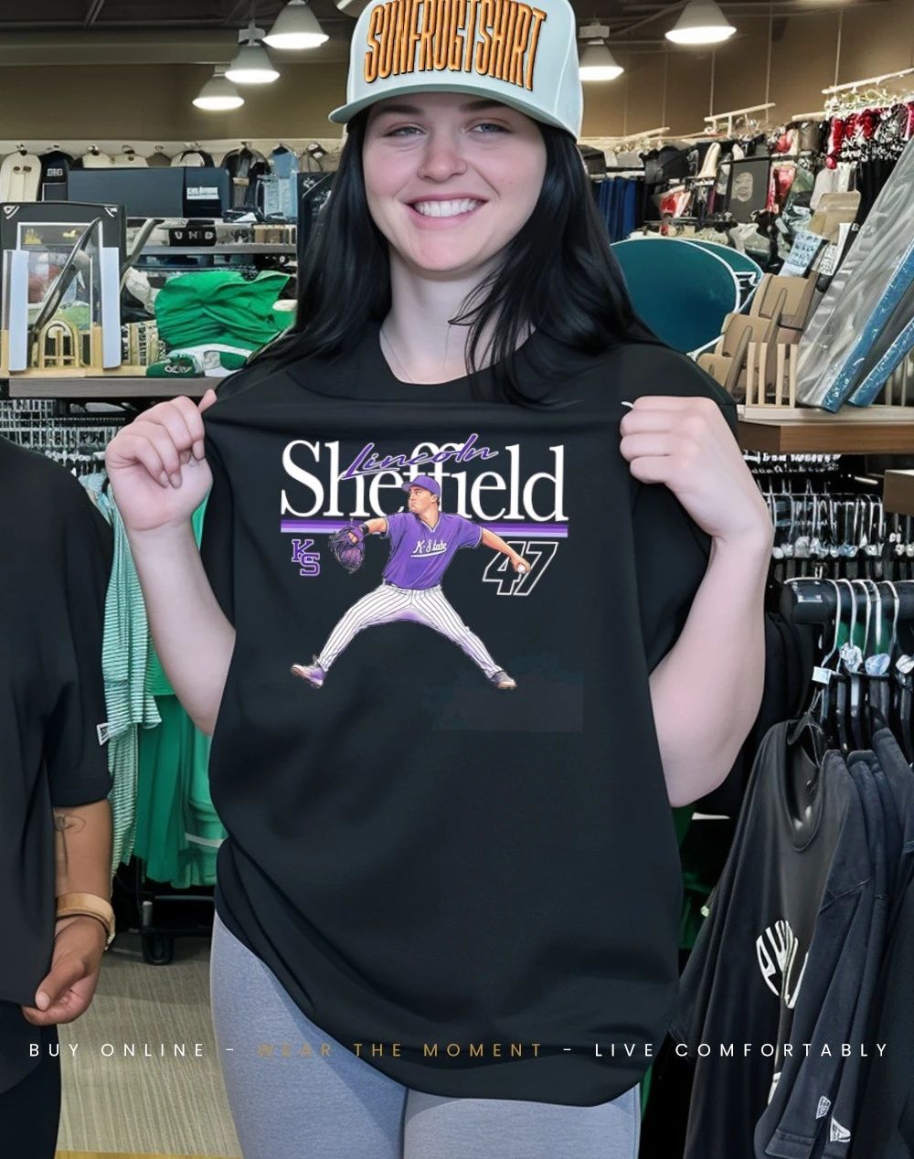 Lincoln Sheffield 47 Kansas State Wildcats player caricature shirt