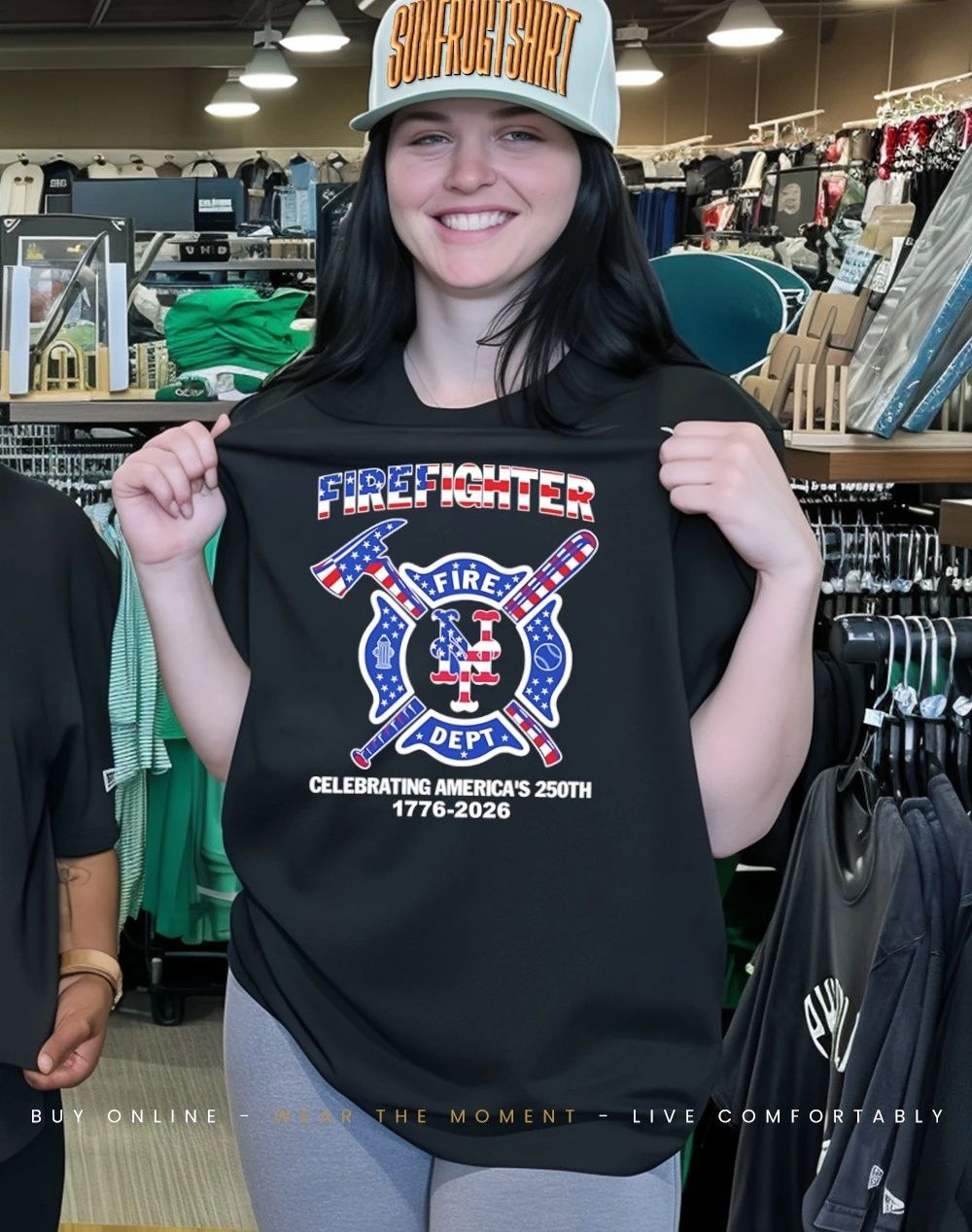 New York Mets Firefighter 250th 1776-2026 Fire Dept celebrating America’s shirt