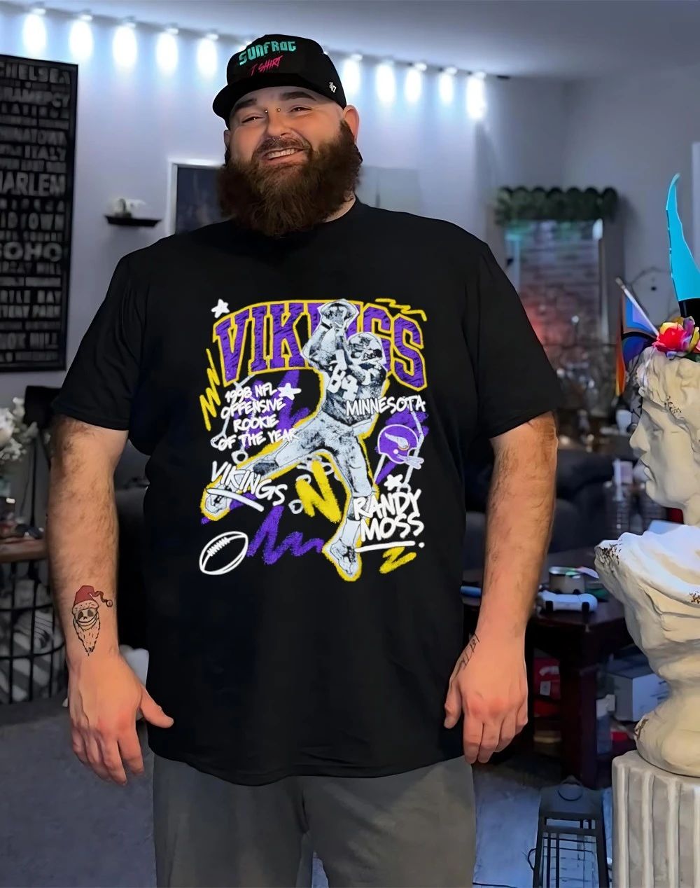 Randy Moss Minnesota Vikings Chalked Up Player paint shirt