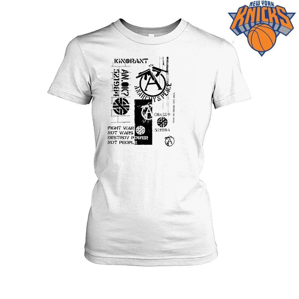 Crass Anarchy Punk Collage Stencil Stamp Fight War Not Wars Aesthetic shirt