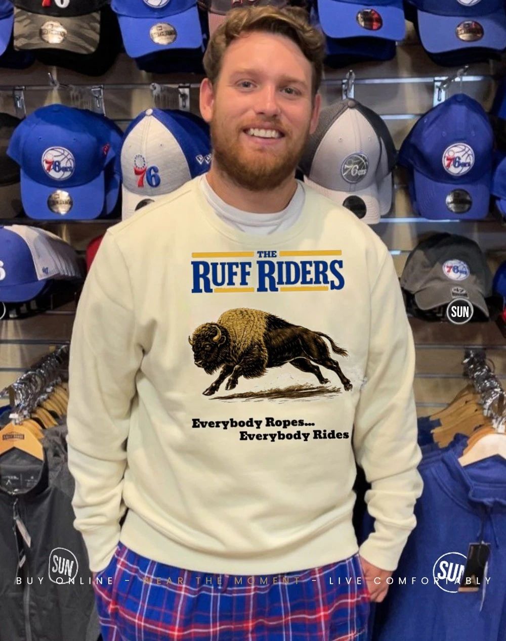 Buffalo Sabres the Ruff Riders everybody ropes everybody rides front and back shirt