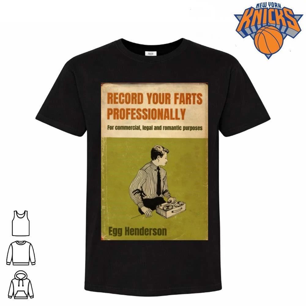 Hilarious vintage book cover Record Your Farts Professionally by Egg Henderson shirt