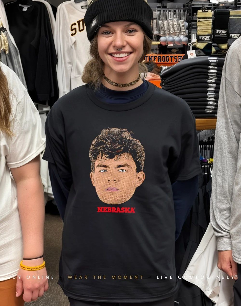 Henry Burt Nebraska Cornhuskers big head shirt