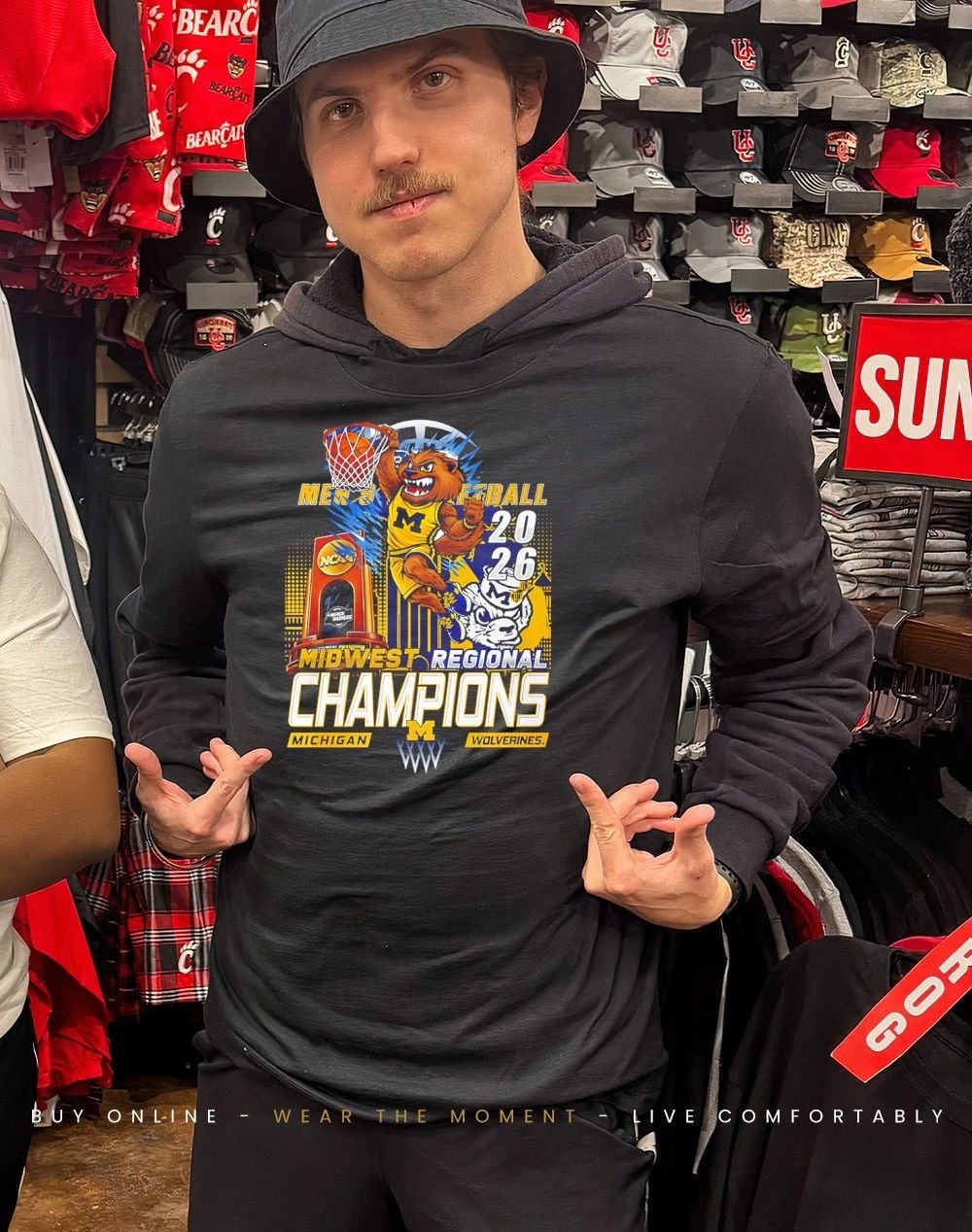 Michigan Wolverines 2026 Midwest Regional Champions mascot shirt