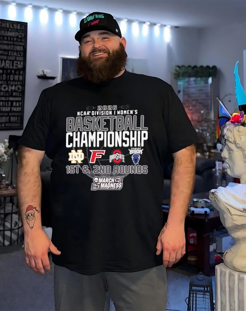 March Madness 2026 NCAA DI Women’s Basketball Champions 1st and 2nd Rounds logo shirt