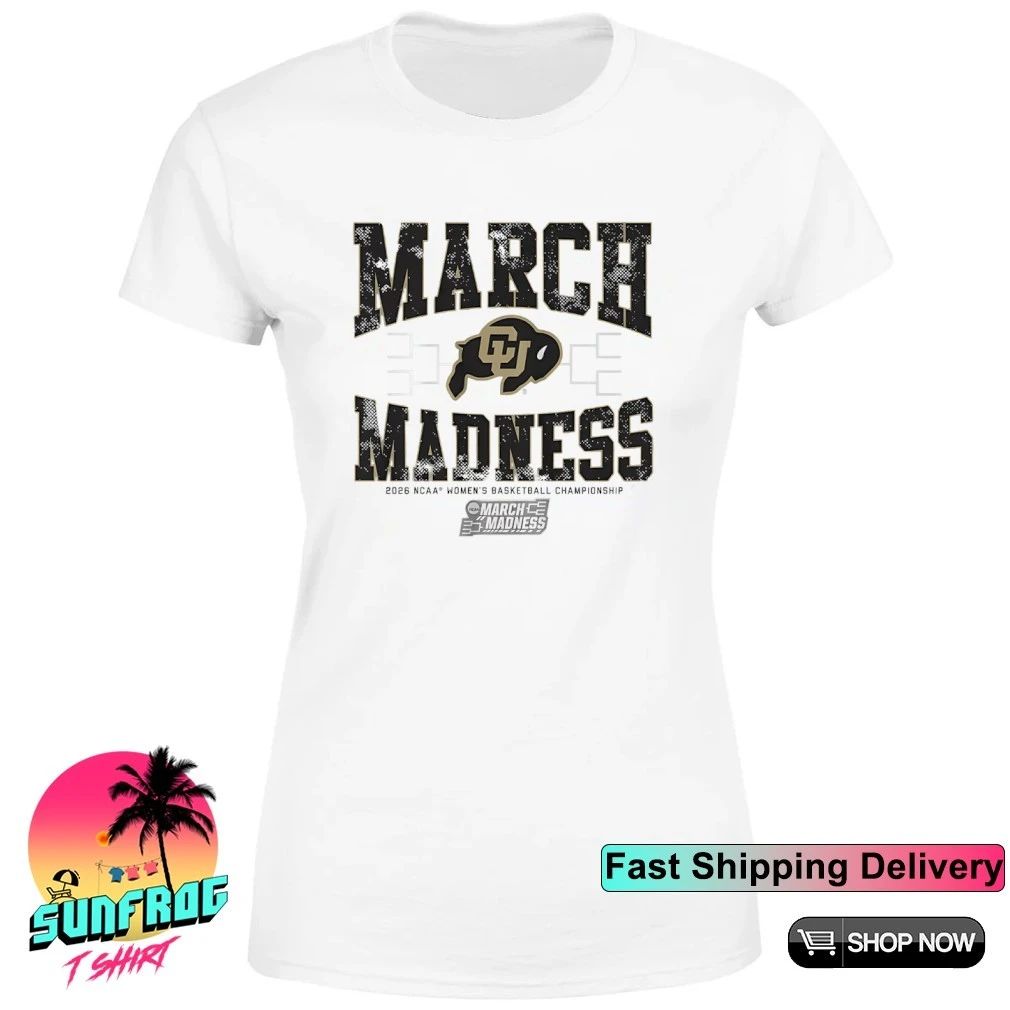 Colorado Buffaloes WBB 2026 March Madness logo shirt