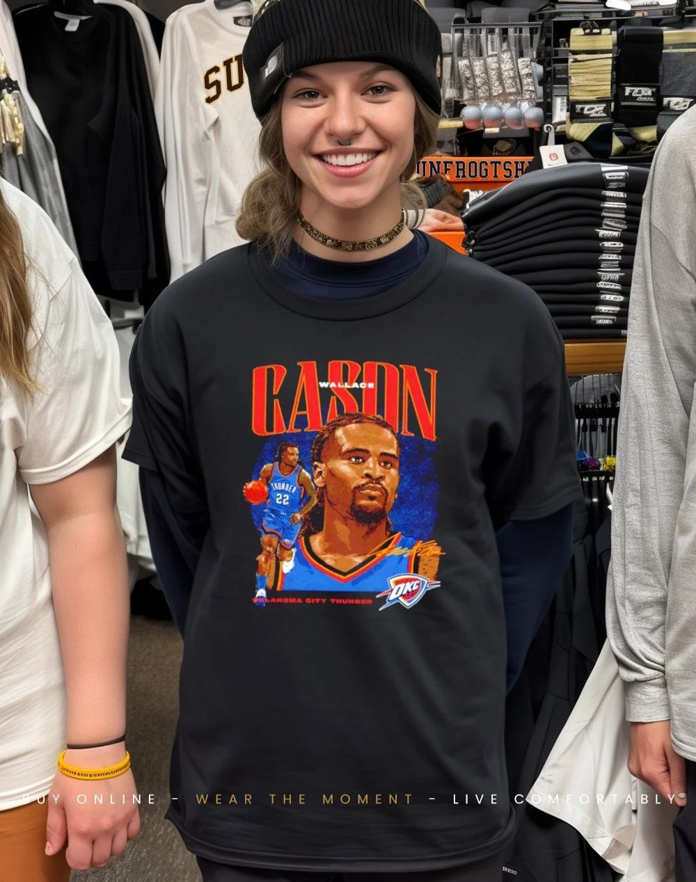 Cason Wallace Oklahoma City Thunder Dual signature shirt