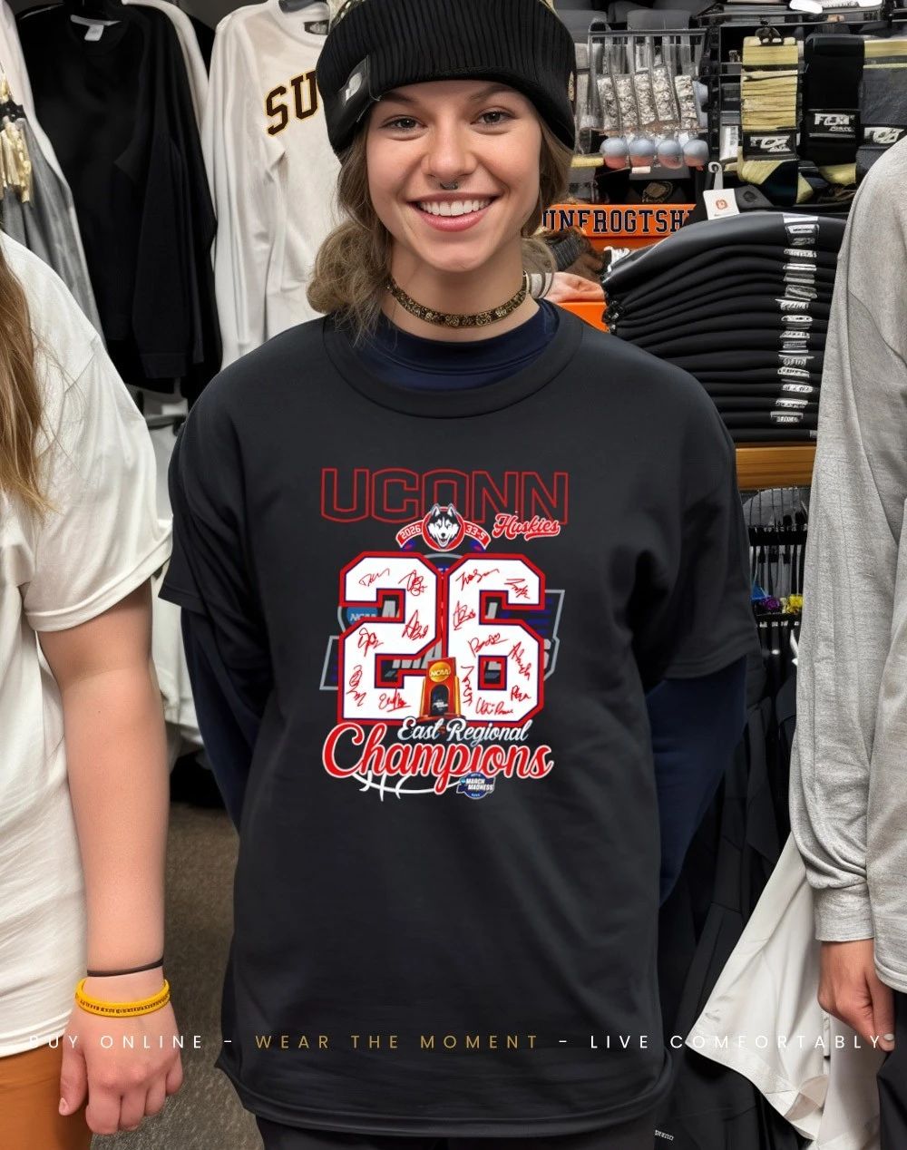 UConn Huskies 2026 East Regional Champions 33-5 signatures shirt