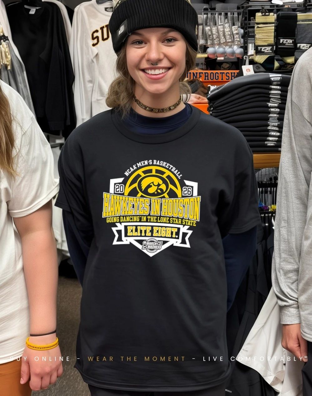 Iowa Hawkeyes 2026 Men’s Basketball Elite 8 Bound going dancing in the lone star state shirt