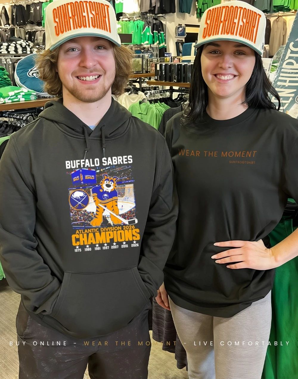 Let’s Go Buffalo 2026 Buffalo Sabres Hockey Playoffs Atlantic Division 2026 Champions mascot shirt