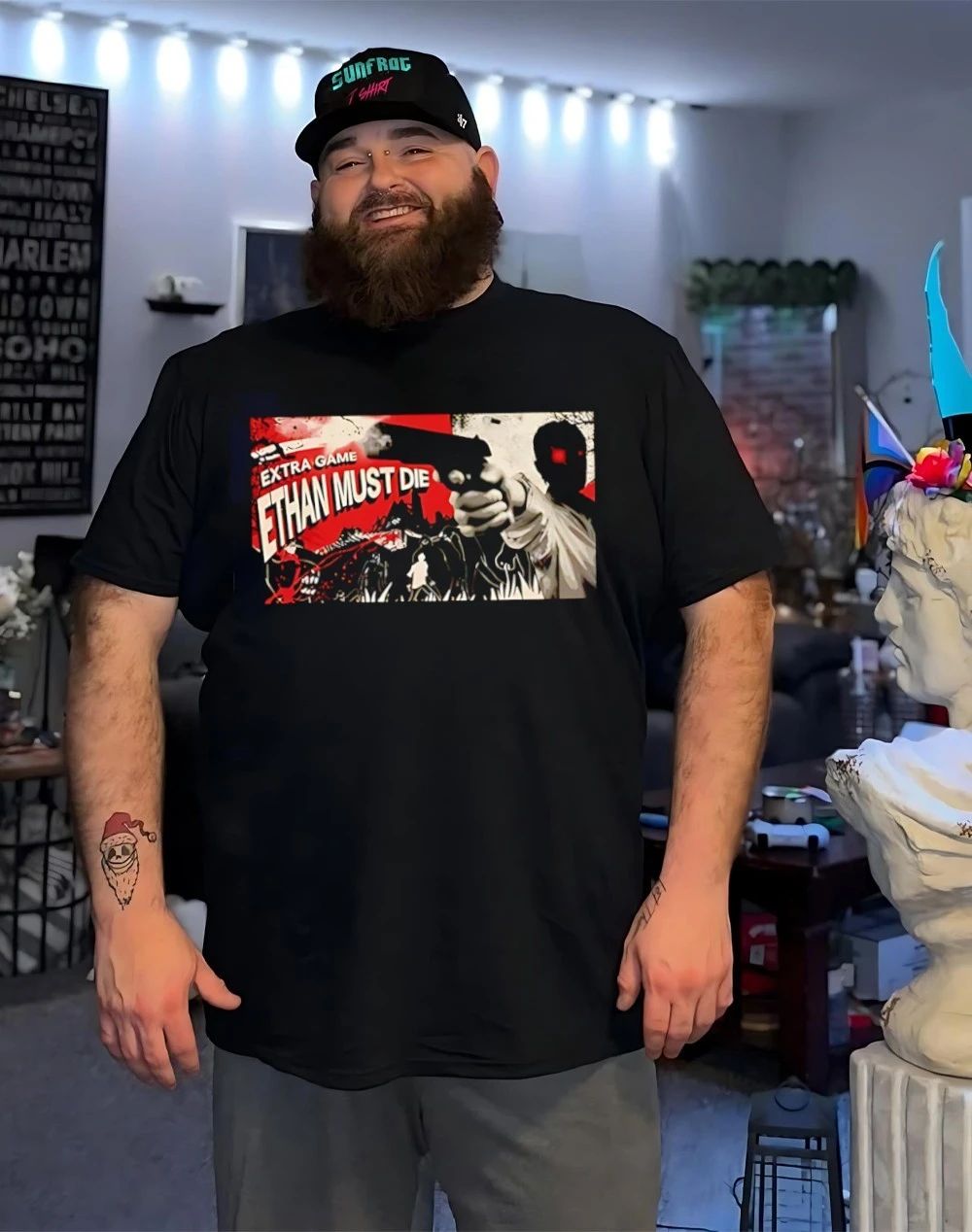 Koshi Nakanishi With Extra Game Ethan Must Die shirt