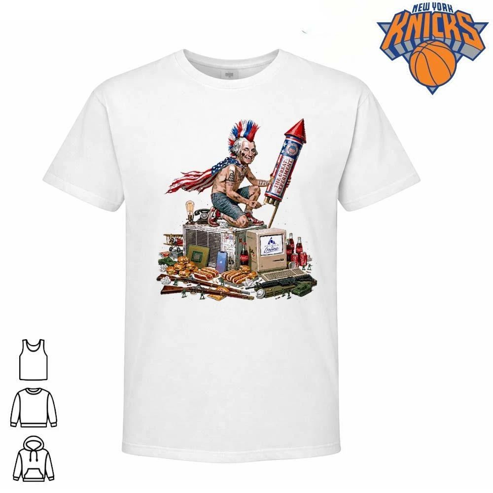 The Great Experiment Patriotic Punk George Washington Fourth Of July Fireworks Pop Culture Art Shirt