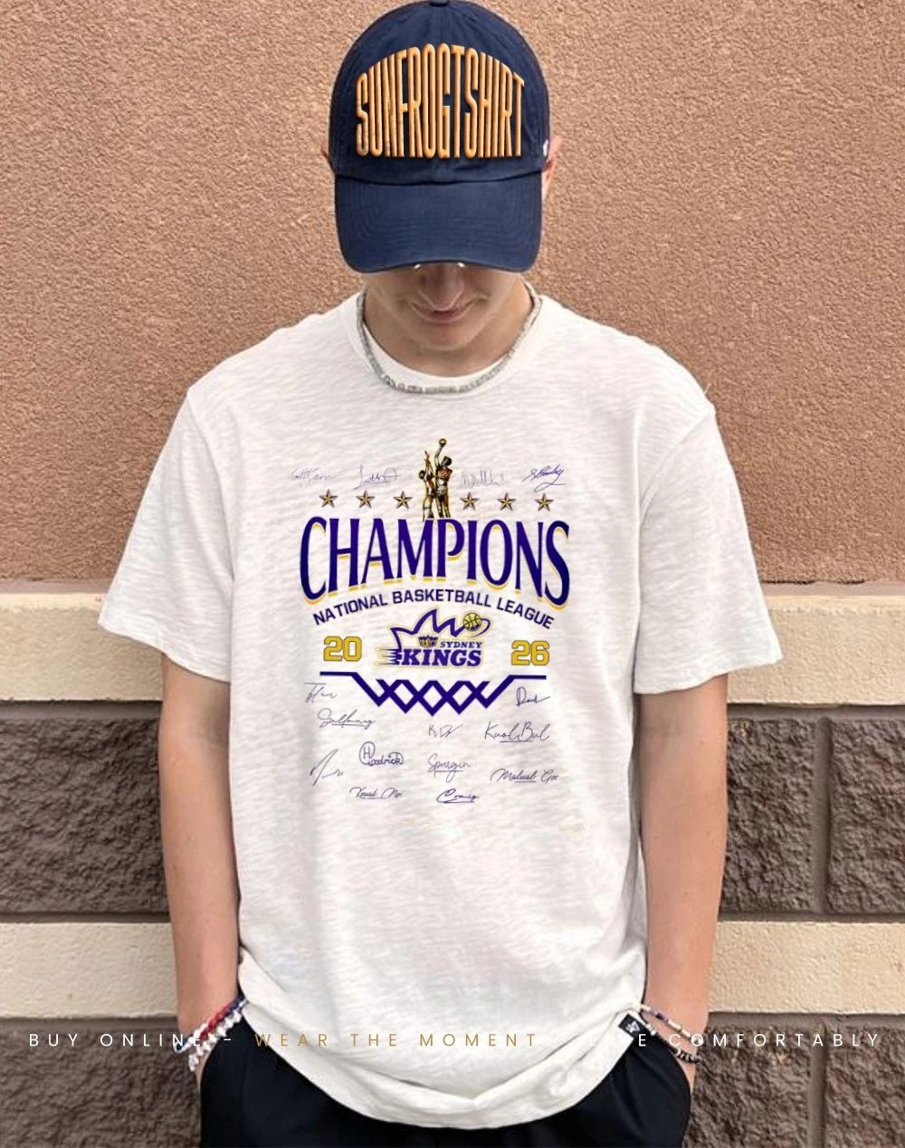 Sydney Kings 2026 National Basketball League Champions trophy signatures shirt