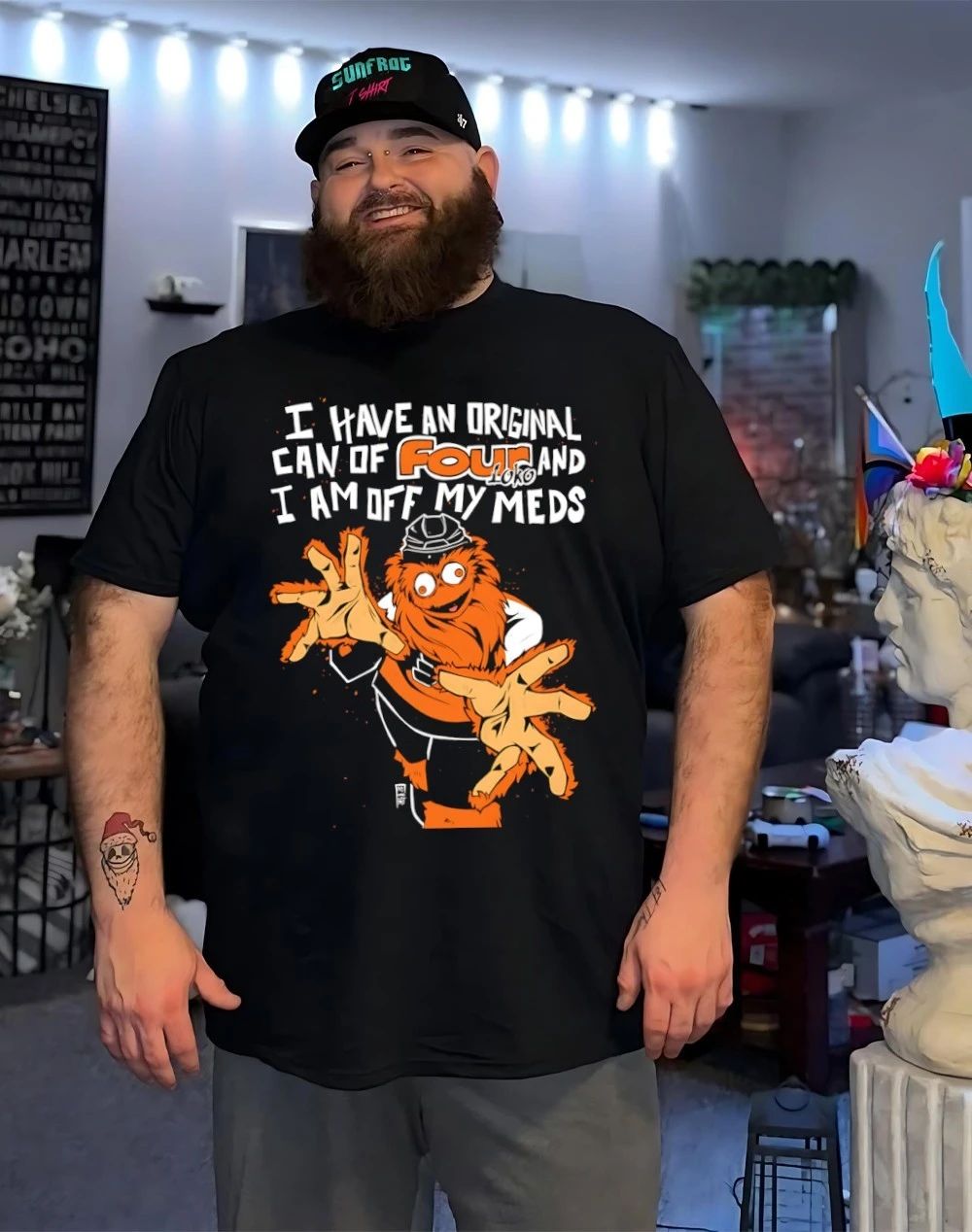 Philadelphia Flyers I have an original can of four and I am off my meds shirt