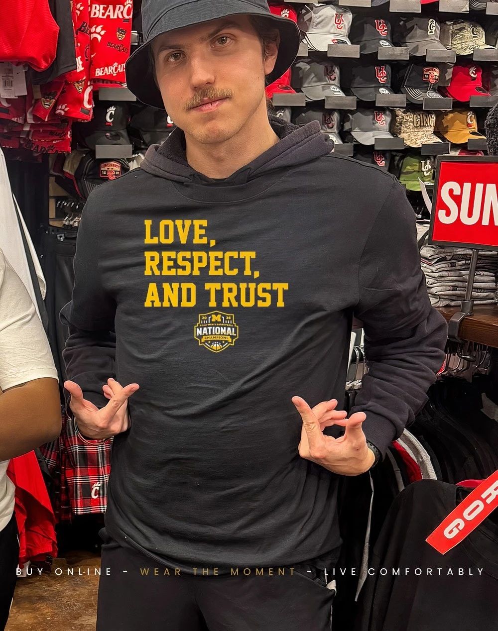 Michigan Wolverines MBB 2026 National Champions Love Respect and Trust shirt