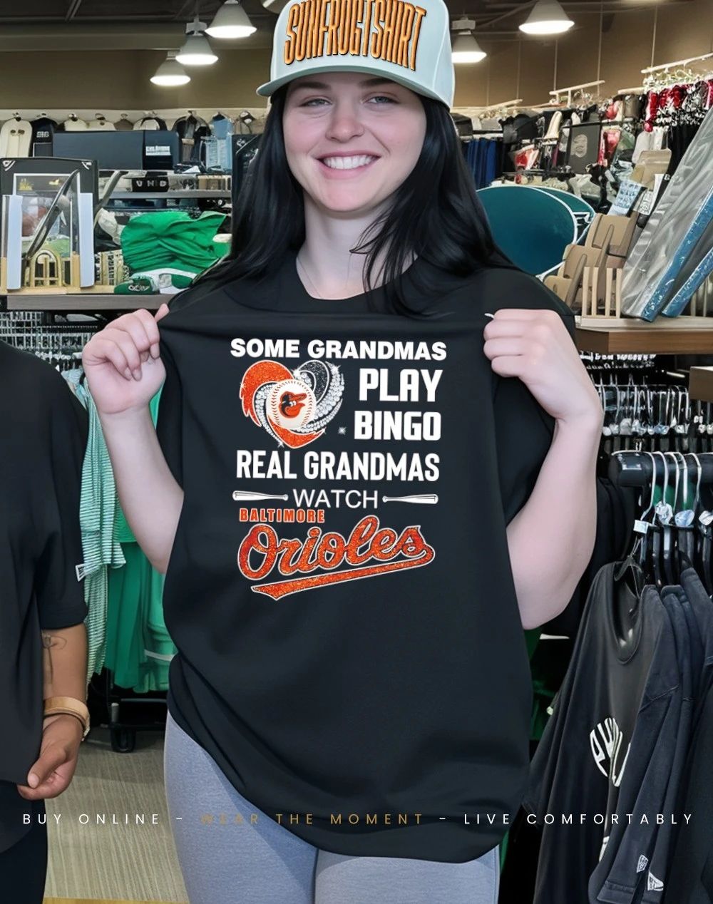 Some grandmas play Bingo real grandmas watch Baltimore Orioles diamond heart shirt