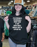 Extremely vulnerable right now if any goth girls would like to exploit me shirt