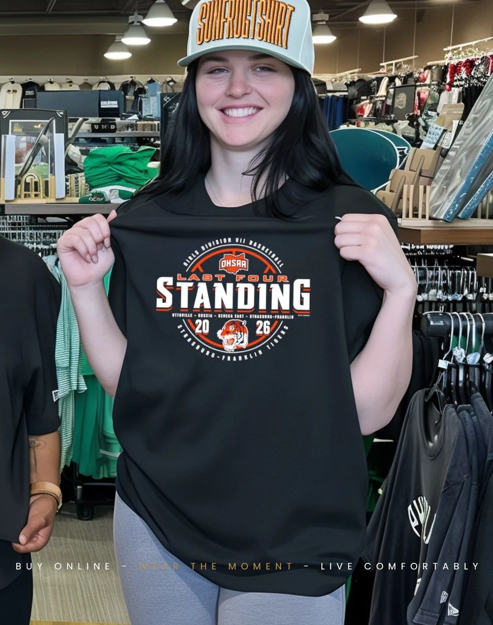 2026 OHSAA Girls Basketball D7 Last Four Standing Strasburg-Franklin Tigers shirt