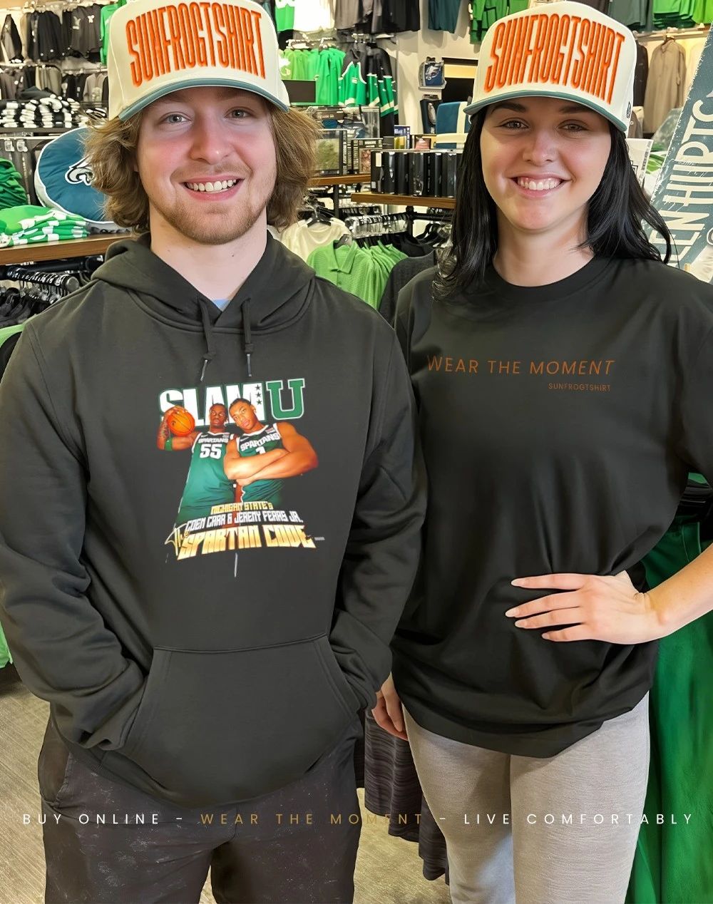 Coen Carr and Jeremy Fears Jr Michigan State Spartans The Spartan Code SlamU graphic shirt