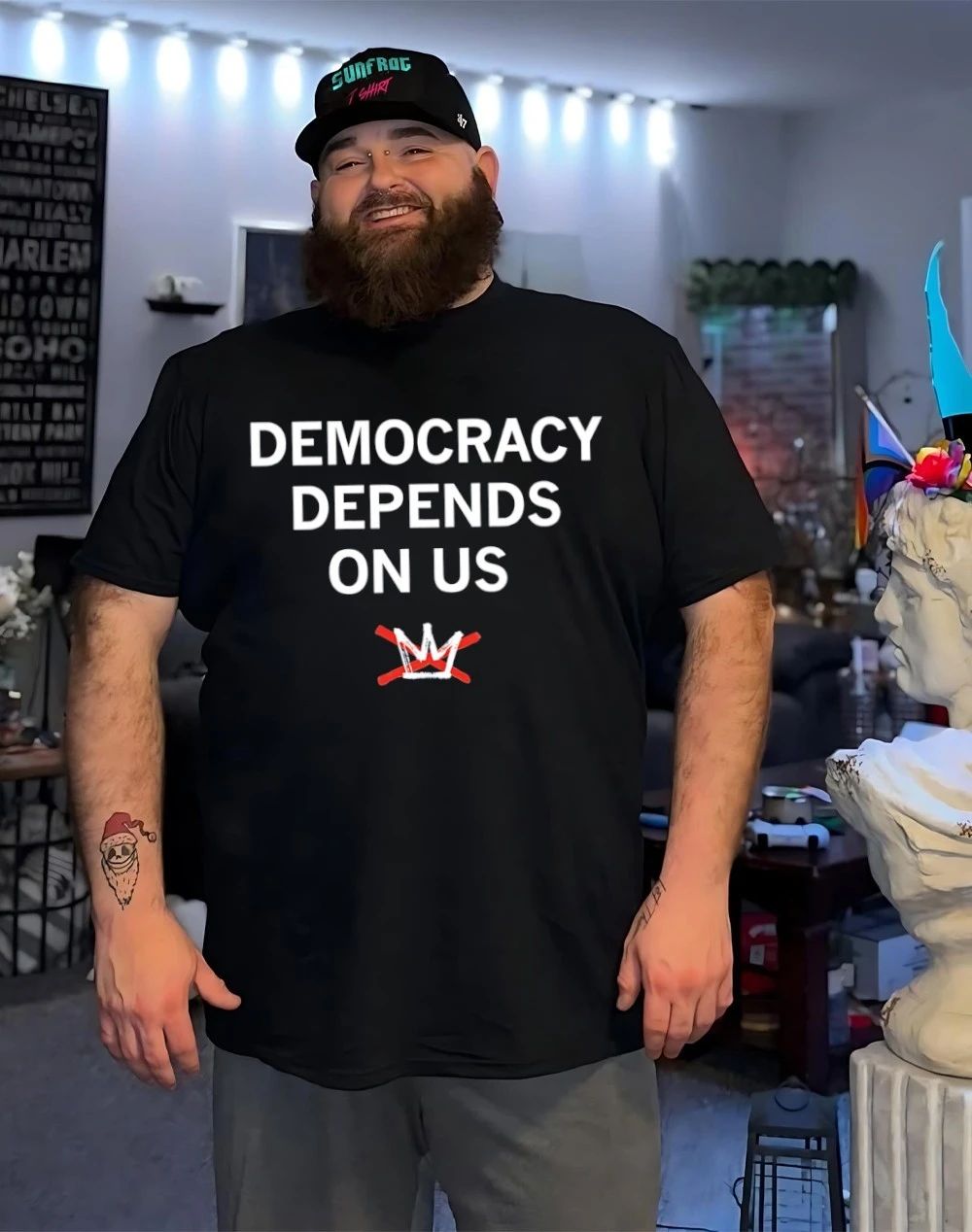 Democracy Depends On Us No Kings Indivisible Iowa shirt