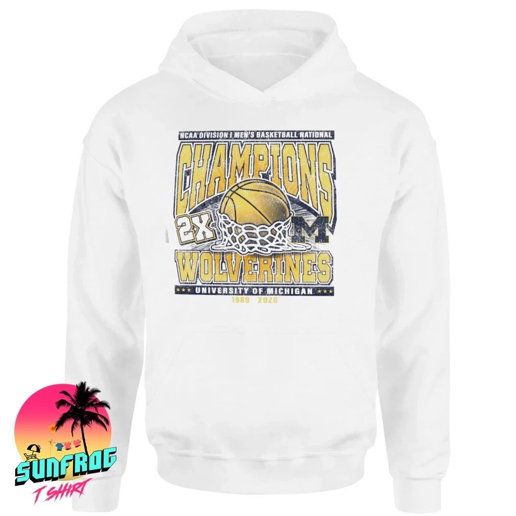 2026 Men’s Basketball National Champions Michigan Wolverines 2x Champs shirt