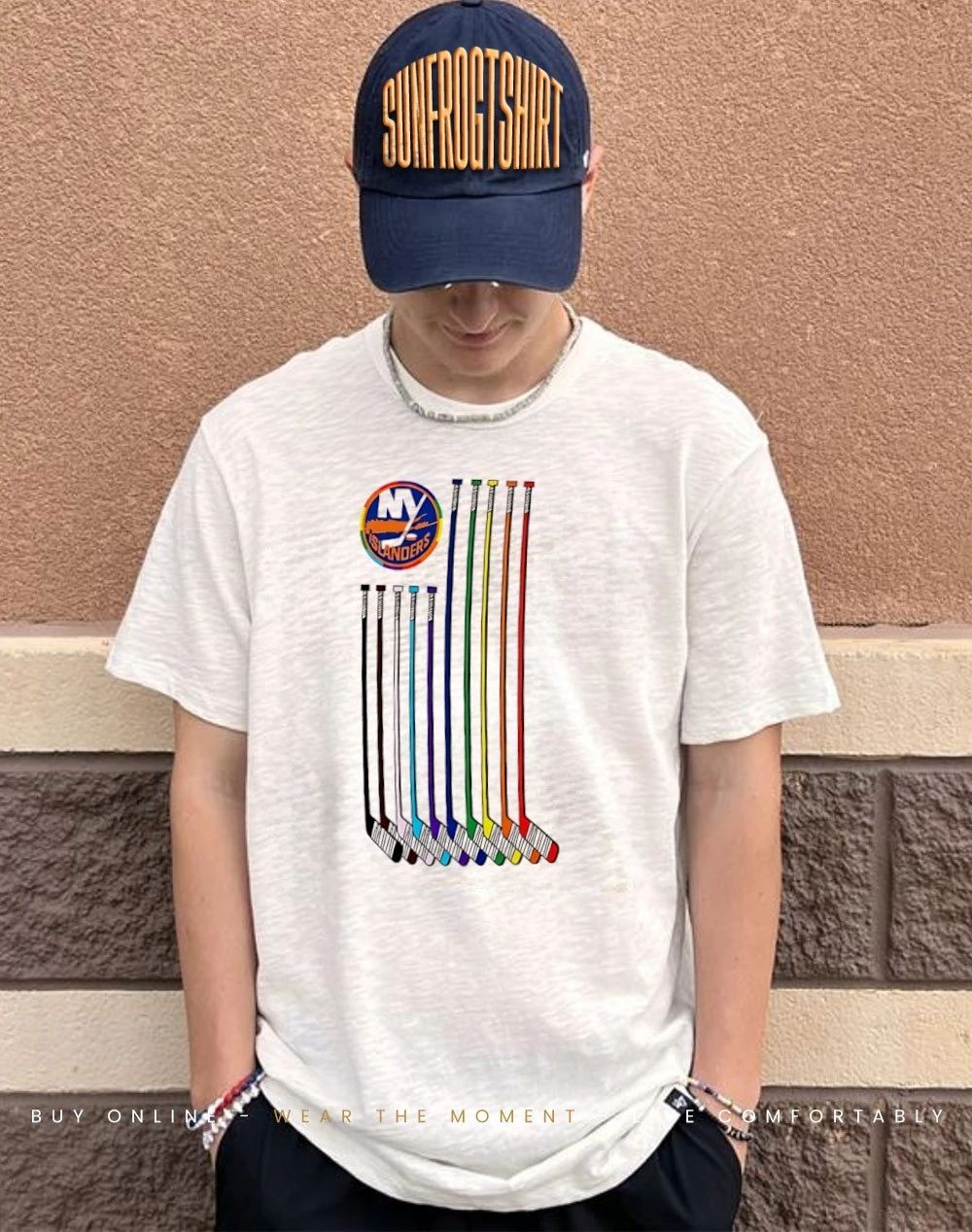 New York Hockey LGBT Pride flag shirt
