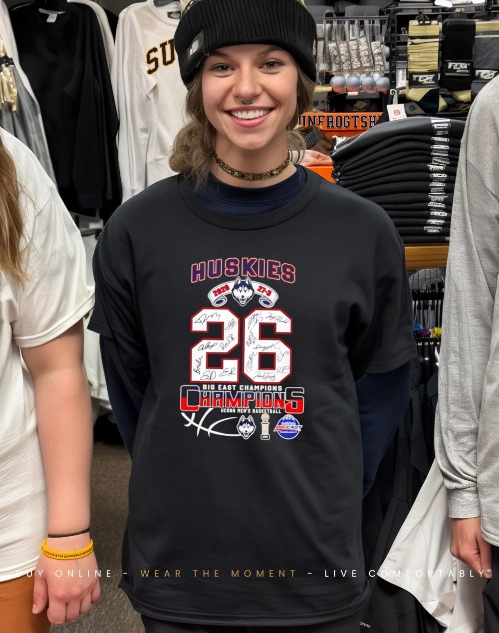 UConn Huskies 2026 Big East Champions 27-3 score signatures shirt