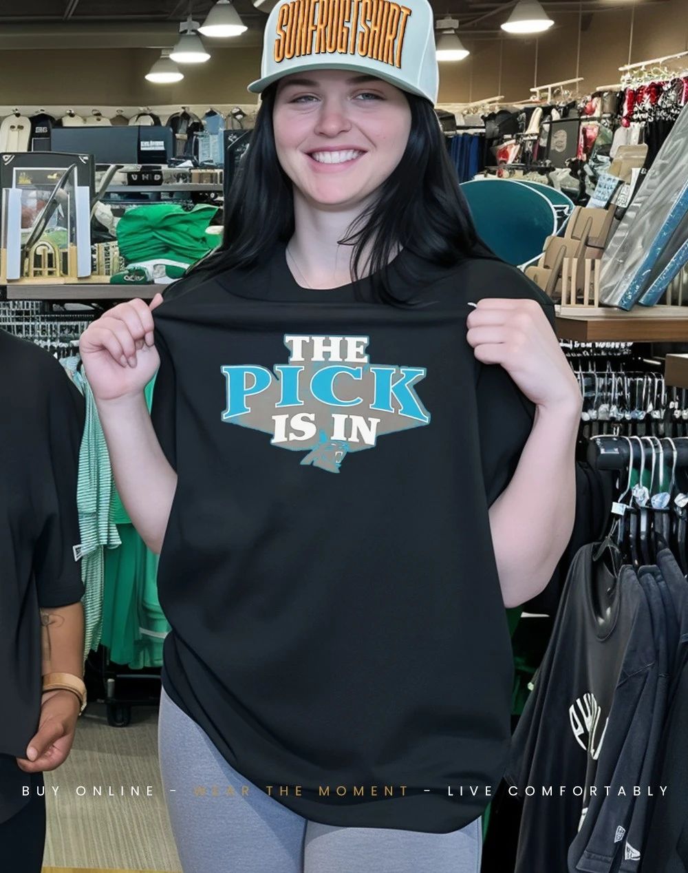 Carolina Panthers The Pick Is In logo shirt