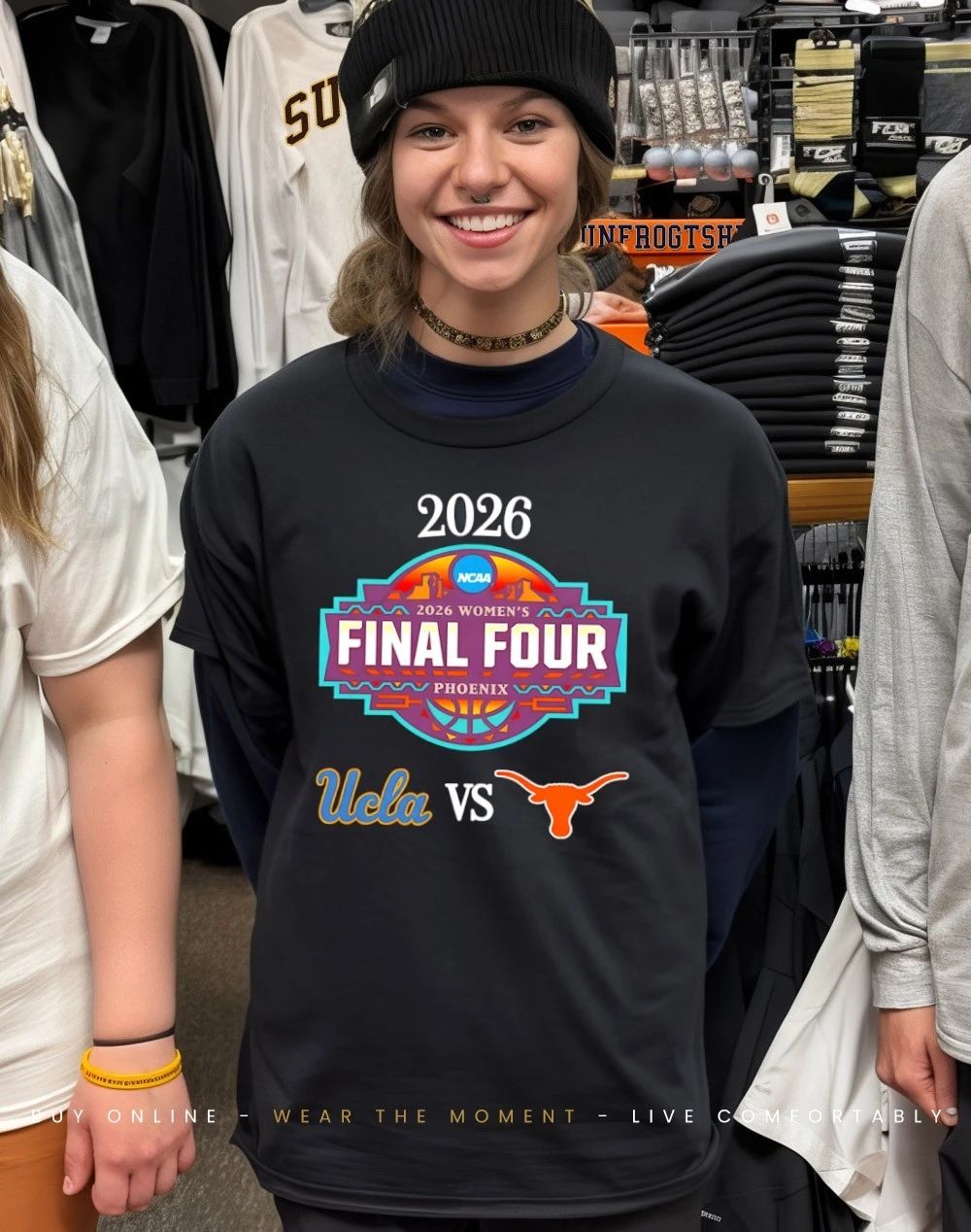 UCLA Bruins vs Texas Longhorns 2026 NCAA Women’s Basketball Final Four Phoenix Logos shirt