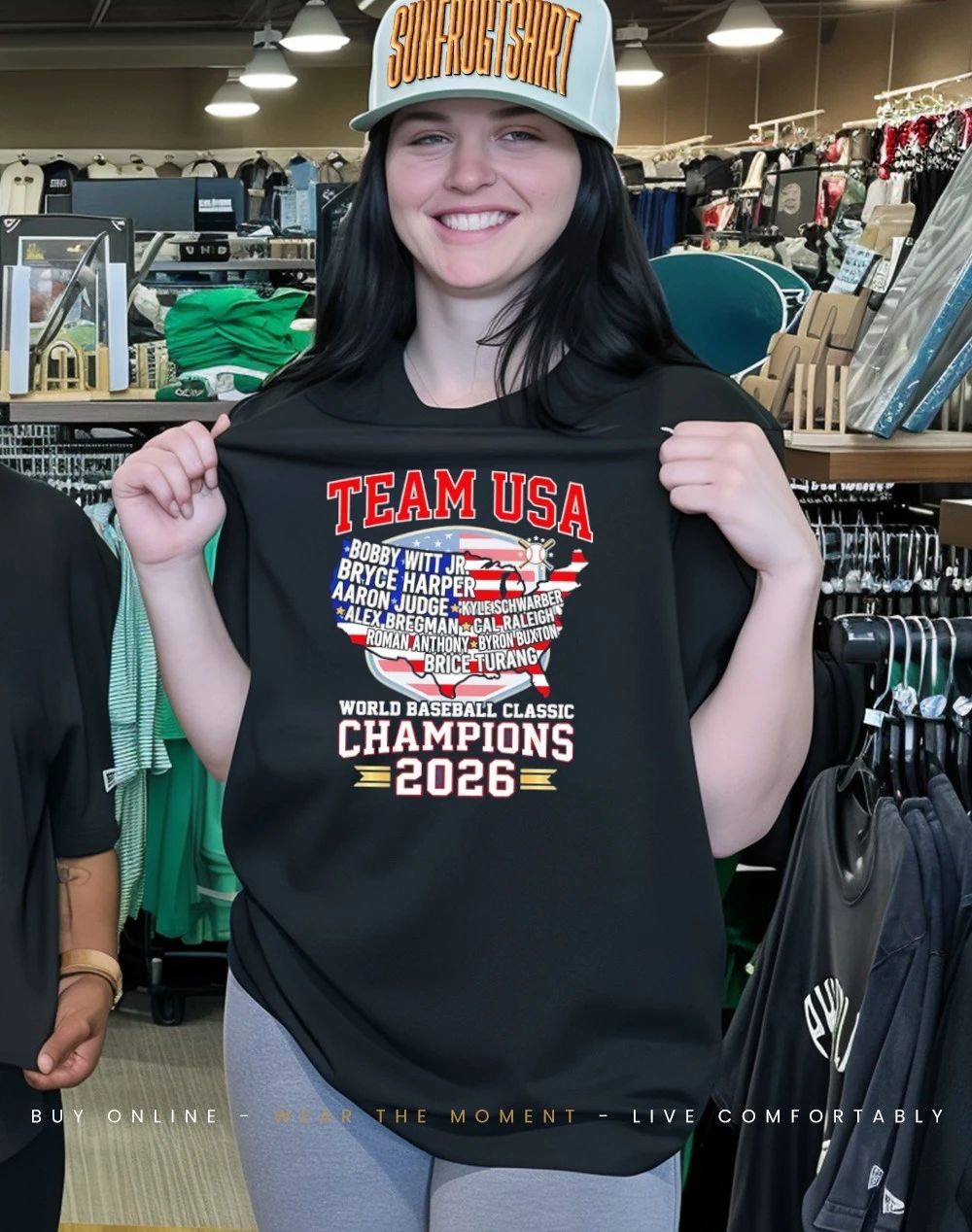 USA Team Baseball 2026 World Baseball Classic Champions player name shirt
