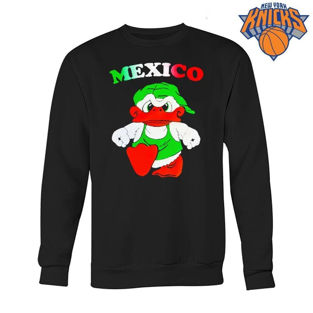 Mexico Angry Duck Green Hat Streetwear Cartoon Mascot Shirt