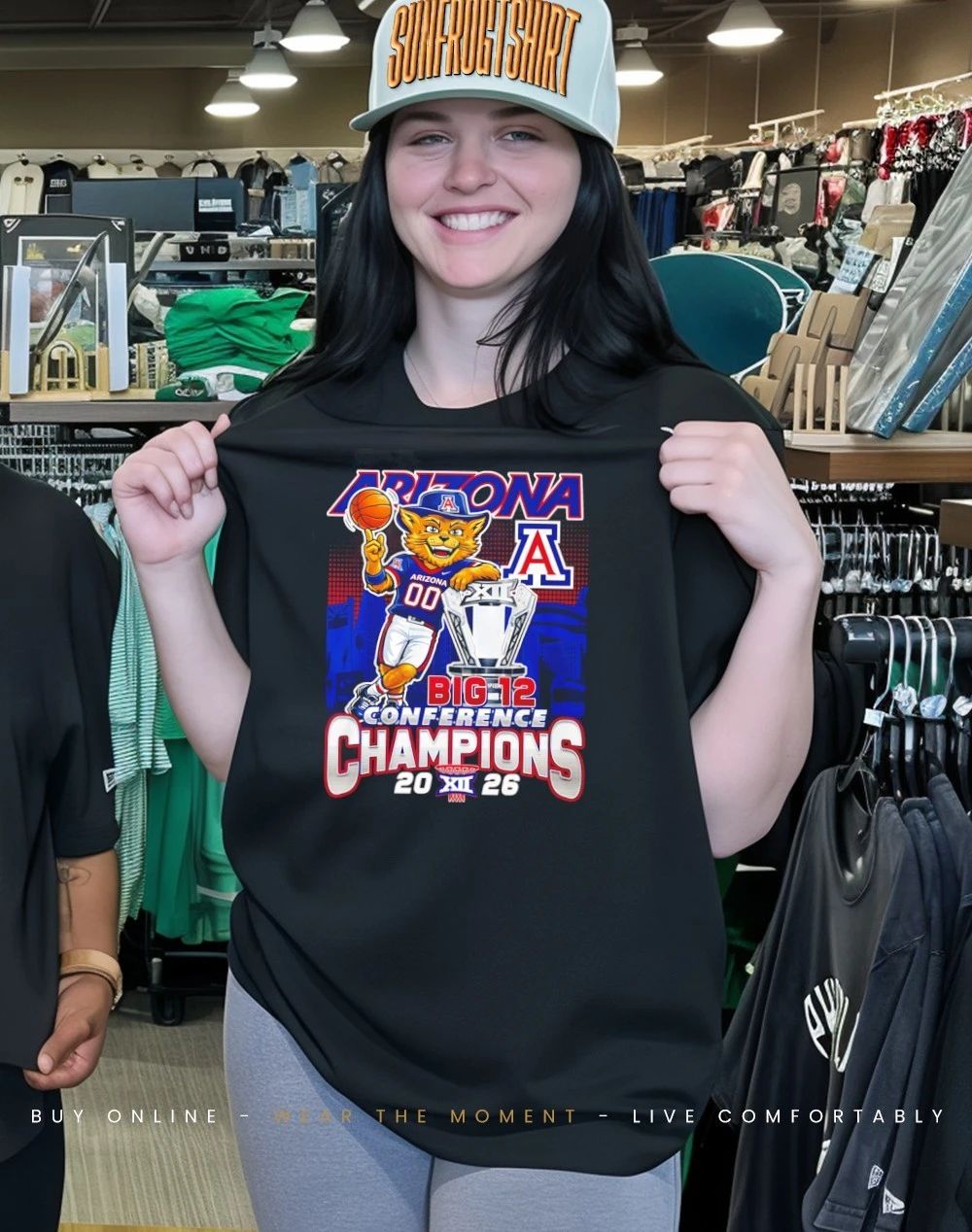 Arizona Wildcats’ 2026 Big 12 Tournament Champions mascot trophy shirt