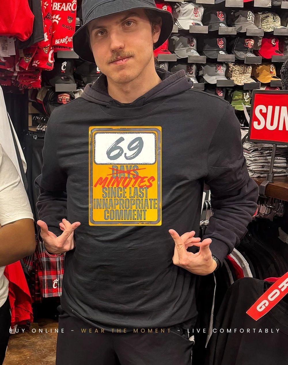 69 Minutes since last inappropriate comment shirt