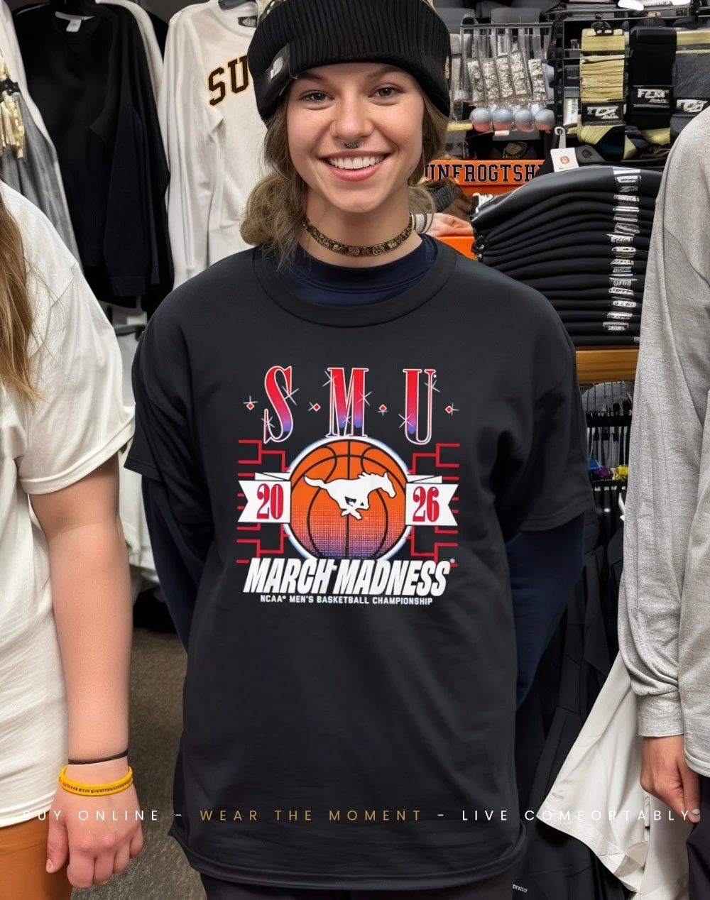 SMU Mustangs MBB 2026 March Madness logo shirt