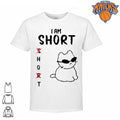 I Am Short Hot Funny Cat Wearing Sunglasses Acronym Meme Cross Out Text Shirt