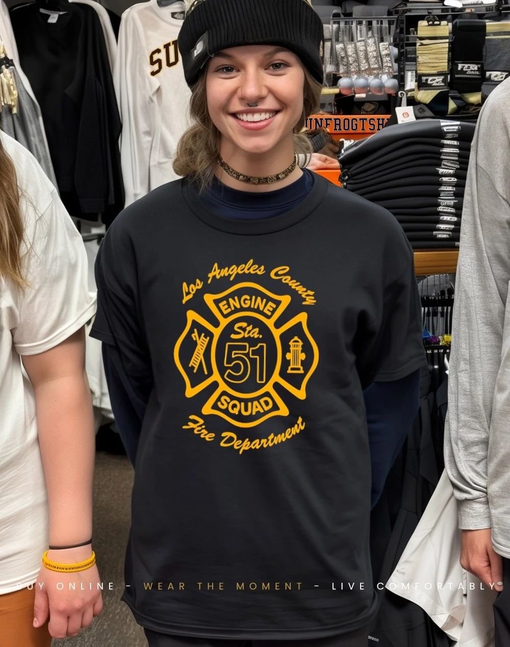 Los Angeles County Fire Department Station 51 engine squad shirt