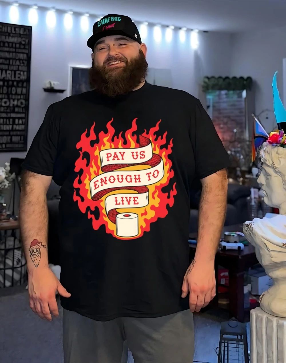 Pay us enough to live shirt