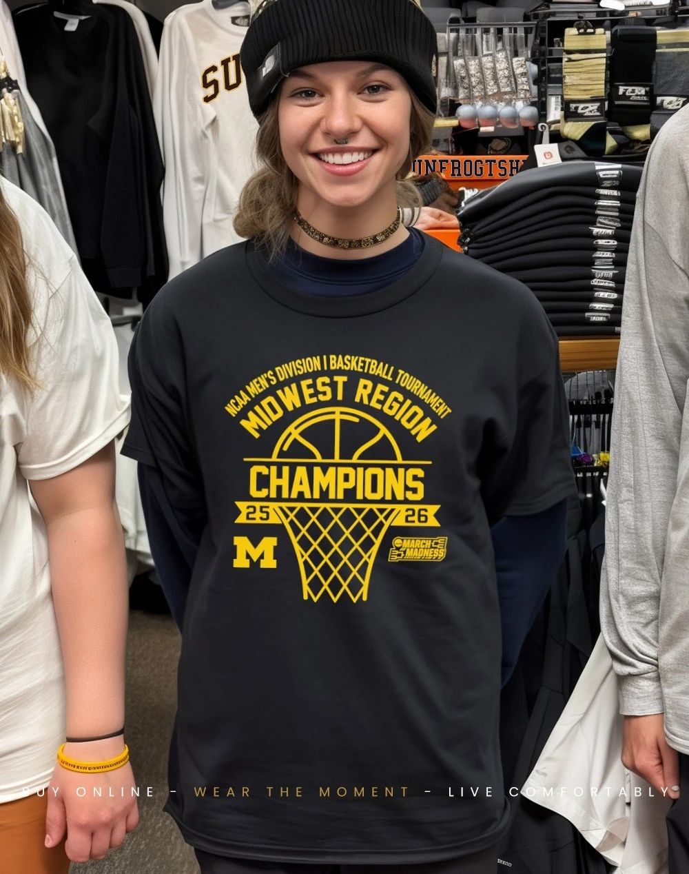 Michigan Wolverines Midwest Region Champions 2026 March Madness shirt